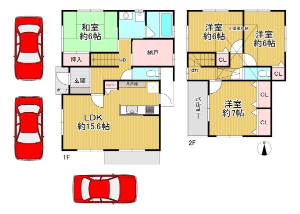 京都市左京区静市市原町　中古戸建 間取図・土地図