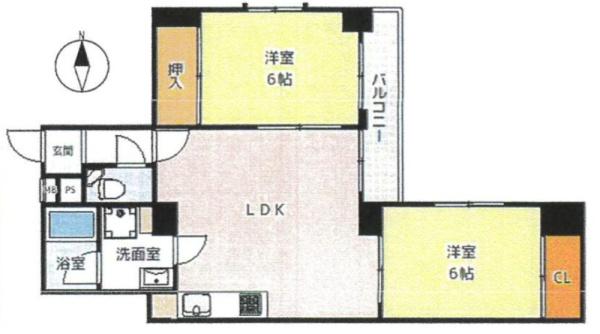 北野ルーエ 間取図・土地図