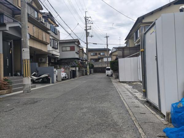 京都市山科区大塚元屋敷町　建築条件無売土地 現地写真（前面道路含む現地写真）
