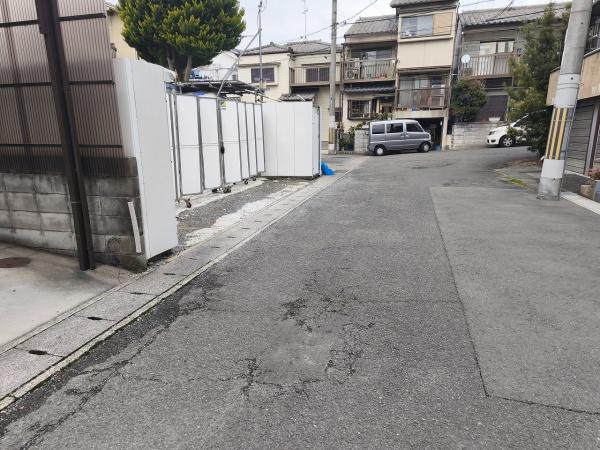 京都市山科区大塚元屋敷町　建築条件無売土地 現地写真（前面道路含む現地写真）