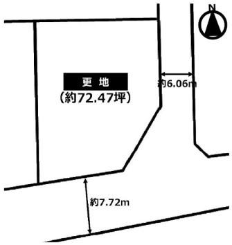 京都市右京区嵯峨観空寺明水町　建築条件無売土地 間取図・土地図