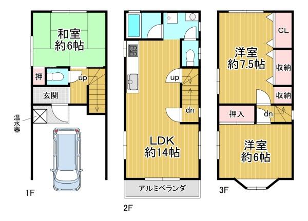 京都市左京区一乗寺大新開町　中古戸建 間取図・土地図