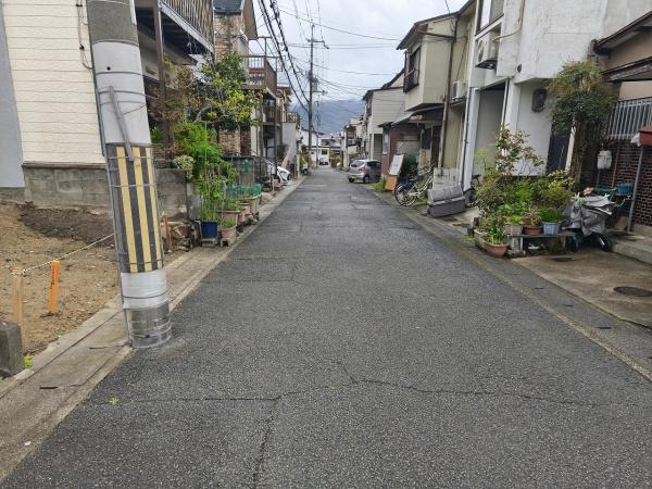 京都市山科区北花山中道町　建築条件無売土地 現地写真（前面道路含む現地写真）