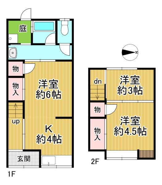 京都府京都市山科区西野楳本町 間取図・土地図