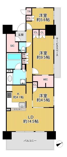 プラウドシティ大津京 間取図・土地図