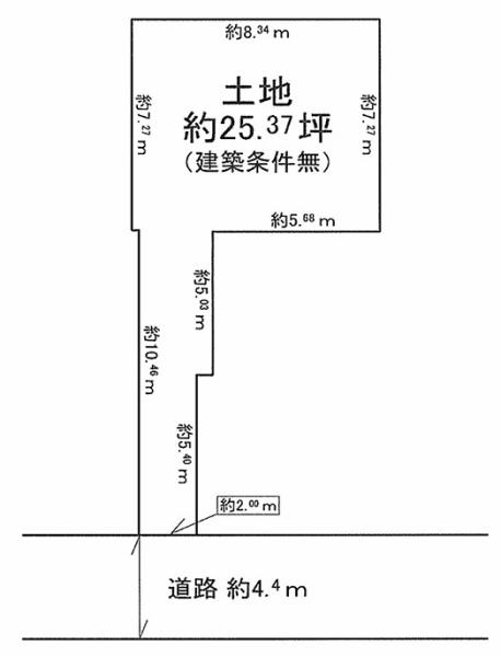 堺市東区日置荘西町3丁　売土地 間取図・土地図