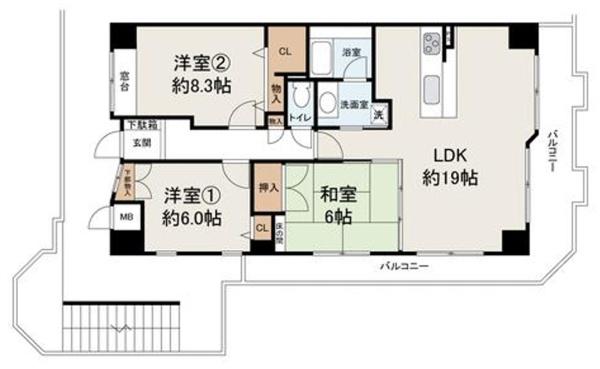 APAガーデンコート鳳西壱番館 間取図・土地図