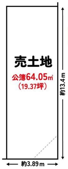 京都市中京区壬生森町　建築条件無売土地 間取図・土地図