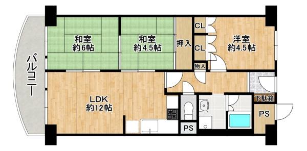 とがグリーンハイツ 間取図・土地図