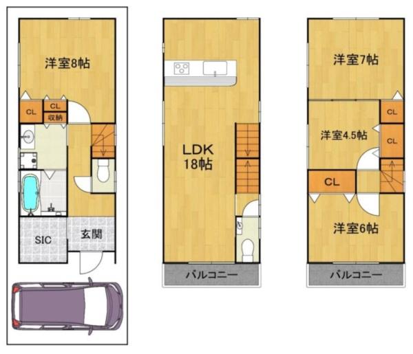 大阪市旭区新森1丁目　売土地 間取図・土地図