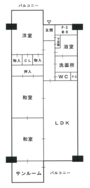 近鉄南港ガーデンハイツ22号棟 間取図・土地図