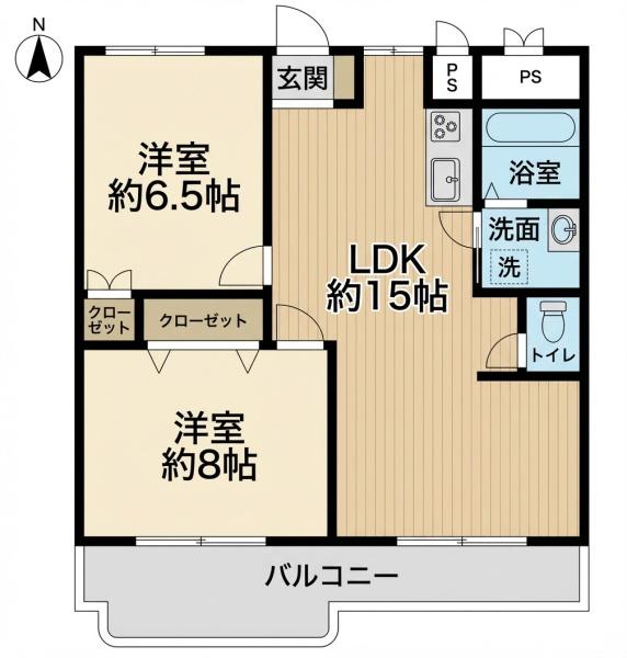 山科南団地C棟 間取図・土地図