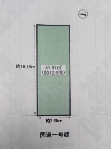 京都市南区上鳥羽菅田町　建築条件無売土地 間取図・土地図