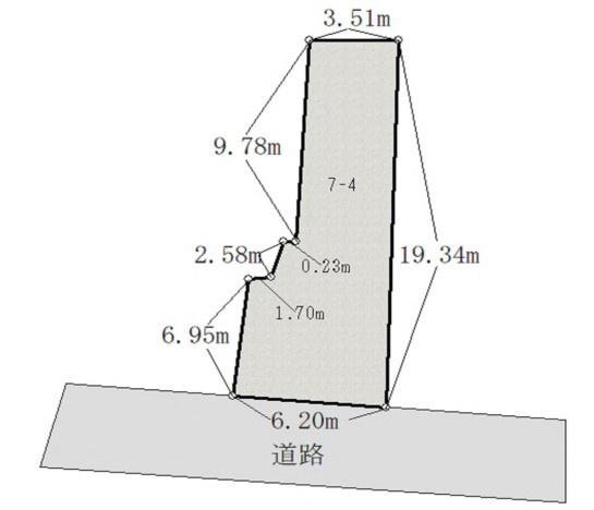 京都市南区西九条東島町　建築条件無売土地 間取図・土地図