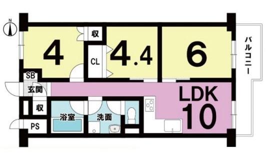 山科ハイツ 間取図・土地図