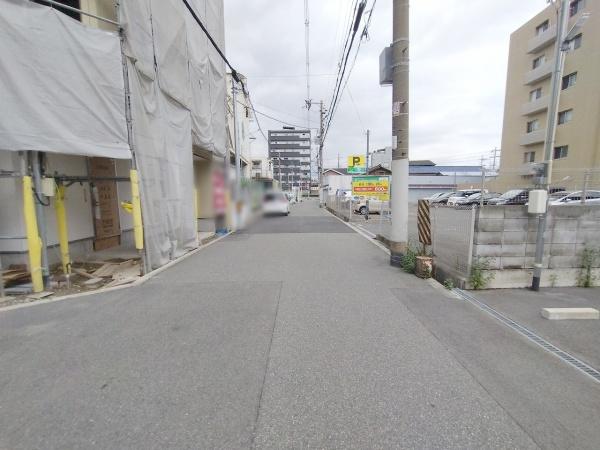 大阪市城東区鴫野西5丁目　新築戸建 現地写真（前面道路含む現地写真）
