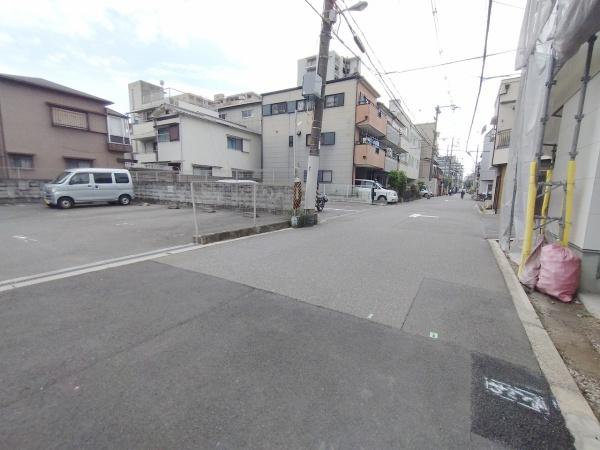 大阪市城東区鴫野西5丁目　新築戸建 現地写真（前面道路含む現地写真）