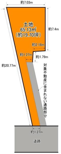大阪市西淀川区姫島5丁目　売土地 間取図・土地図