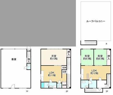 大阪市東淀川区豊里6丁目　中古戸建 間取図・土地図