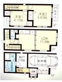 大阪府大阪市港区市岡３丁目 間取図・土地図