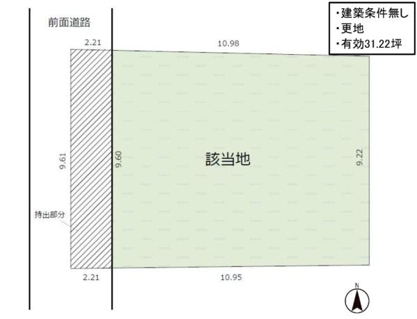 堺市東区日置荘西町7丁　売土地 間取図・土地図
