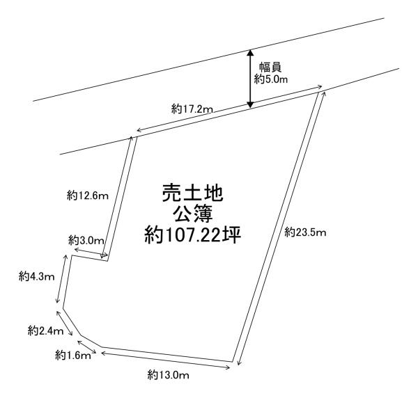 三木市志染町東自由が丘3丁目　売土地 間取図・土地図