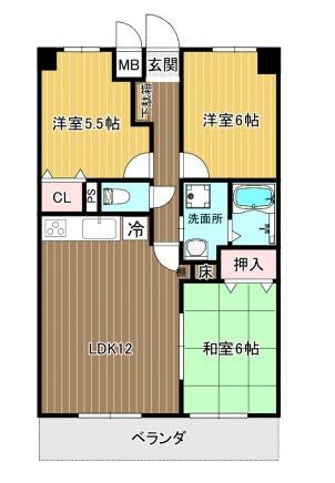丹波橋日光ハイツ 間取図・土地図