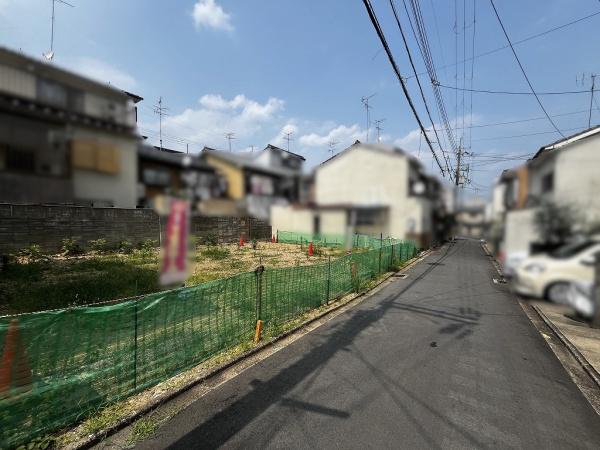 京都市北区鷹峯藤林町　建築条件無売土地 現地写真（前面道路含む現地写真）