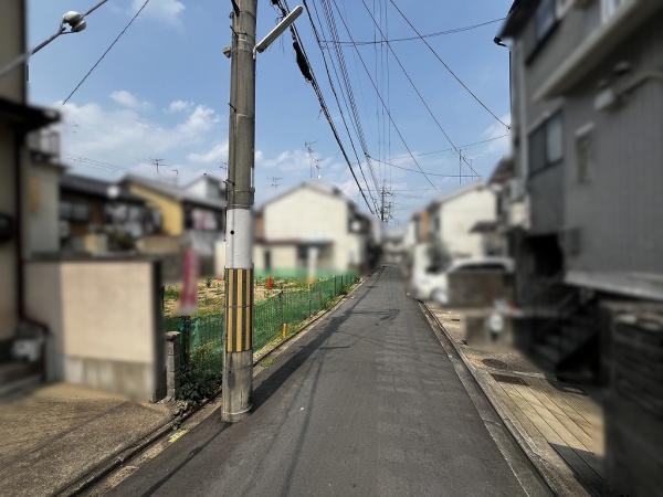 京都市北区鷹峯藤林町　建築条件無売土地 現地写真（前面道路含む現地写真）