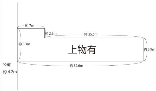 京都市上京区吉野町　古家付売土地 間取図・土地図