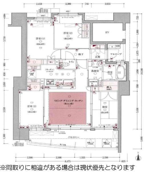 リビオ玉造 間取図・土地図