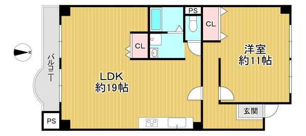 山科音羽マンションA棟 間取図・土地図