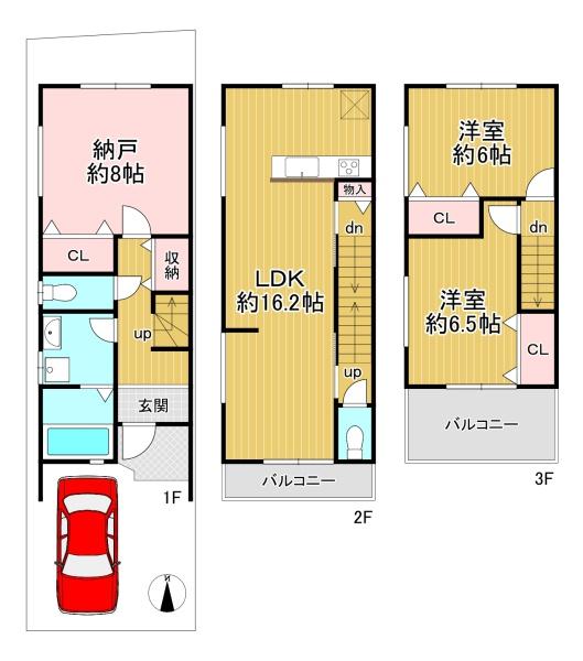 京都市東山区泉涌寺東林町　2号棟　新築戸建 間取図・土地図