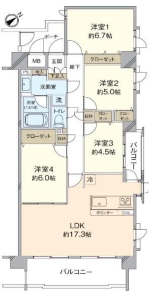 ステイツ城東グランプレイス 間取図・土地図