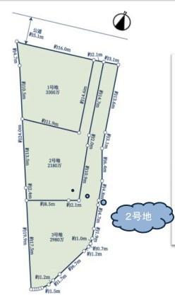 京都市左京区上高野奥小森町　2号地　建築条件無売土地 間取図・土地図