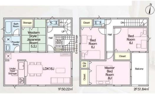 京都市北区西賀茂蟹ケ坂町　3号地　新築戸建 間取図・土地図