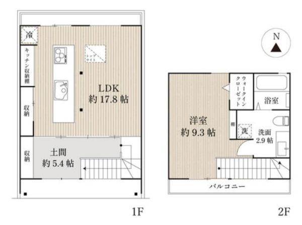 京都市北区鷹峯旧土居町　中古戸建 間取図・土地図