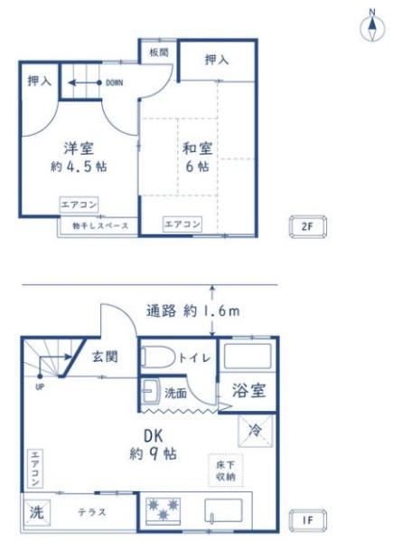 京都市北区紫野雲林院町　中古テラスハウス 間取図・土地図