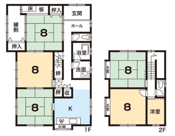 京都市北区衣笠赤阪町　中古戸建 間取図・土地図