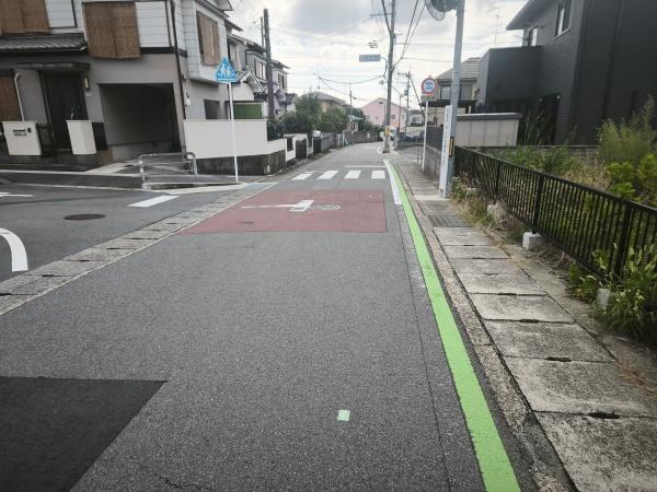 宇治市広野町小根尾　建築条件無売土地 現地写真（前面道路含む現地写真）