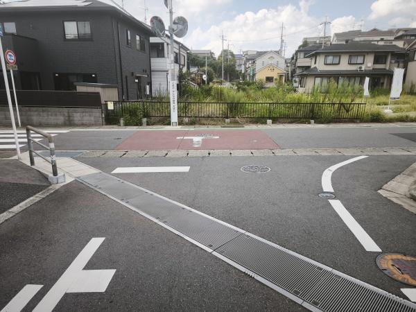宇治市広野町小根尾　建築条件無売土地 現地写真（前面道路含む現地写真）