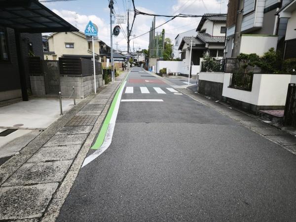 宇治市広野町小根尾　建築条件無売土地 現地写真（前面道路含む現地写真）