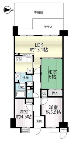 ディオ・フェルティ丹波橋右芳館 間取図・土地図