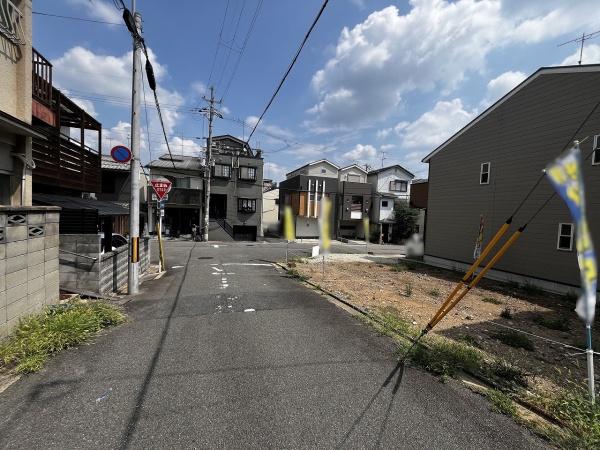 京都市北区紫竹牛若町　1号地　建築条件付売土地 現地写真（前面道路含む現地写真）