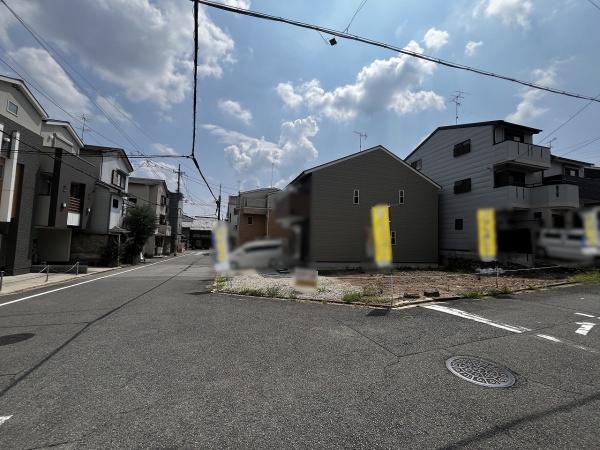 京都市北区紫竹牛若町　1号地　建築条件付売土地 現地写真（前面道路含む現地写真）