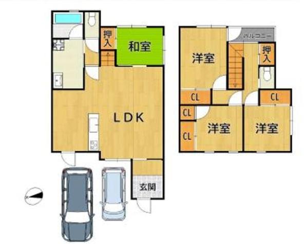 大阪府堺市美原区南余部 間取図・土地図