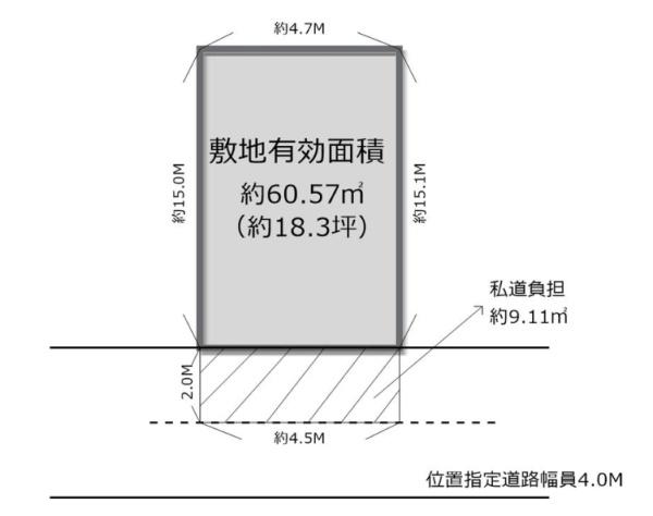大阪府堺市西区鳳南町５丁 間取図・土地図