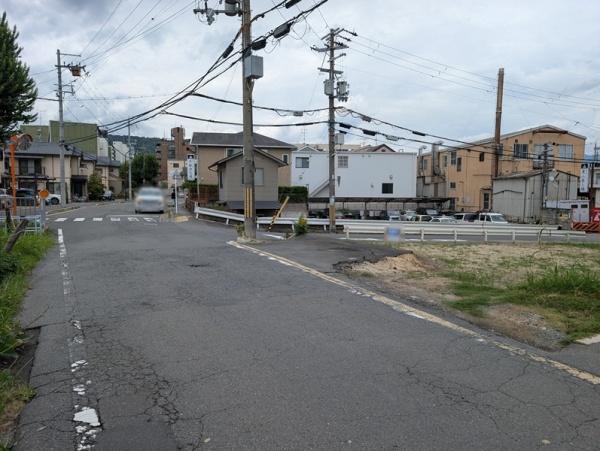 京都市右京区梅津中村町　建築条件無売土地 現地写真（前面道路含む現地写真）