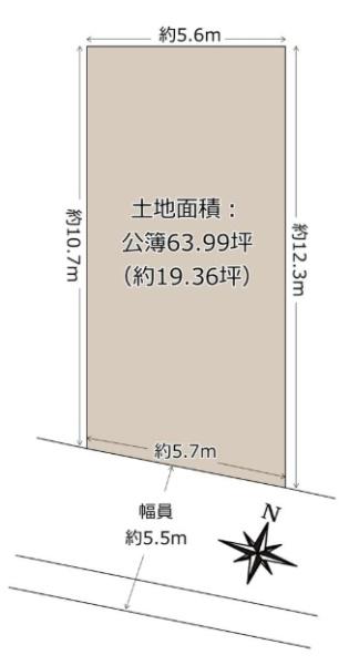 堺市中区土師町1丁　売土地 間取図・土地図