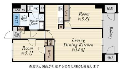 シャンボール天満 間取図・土地図